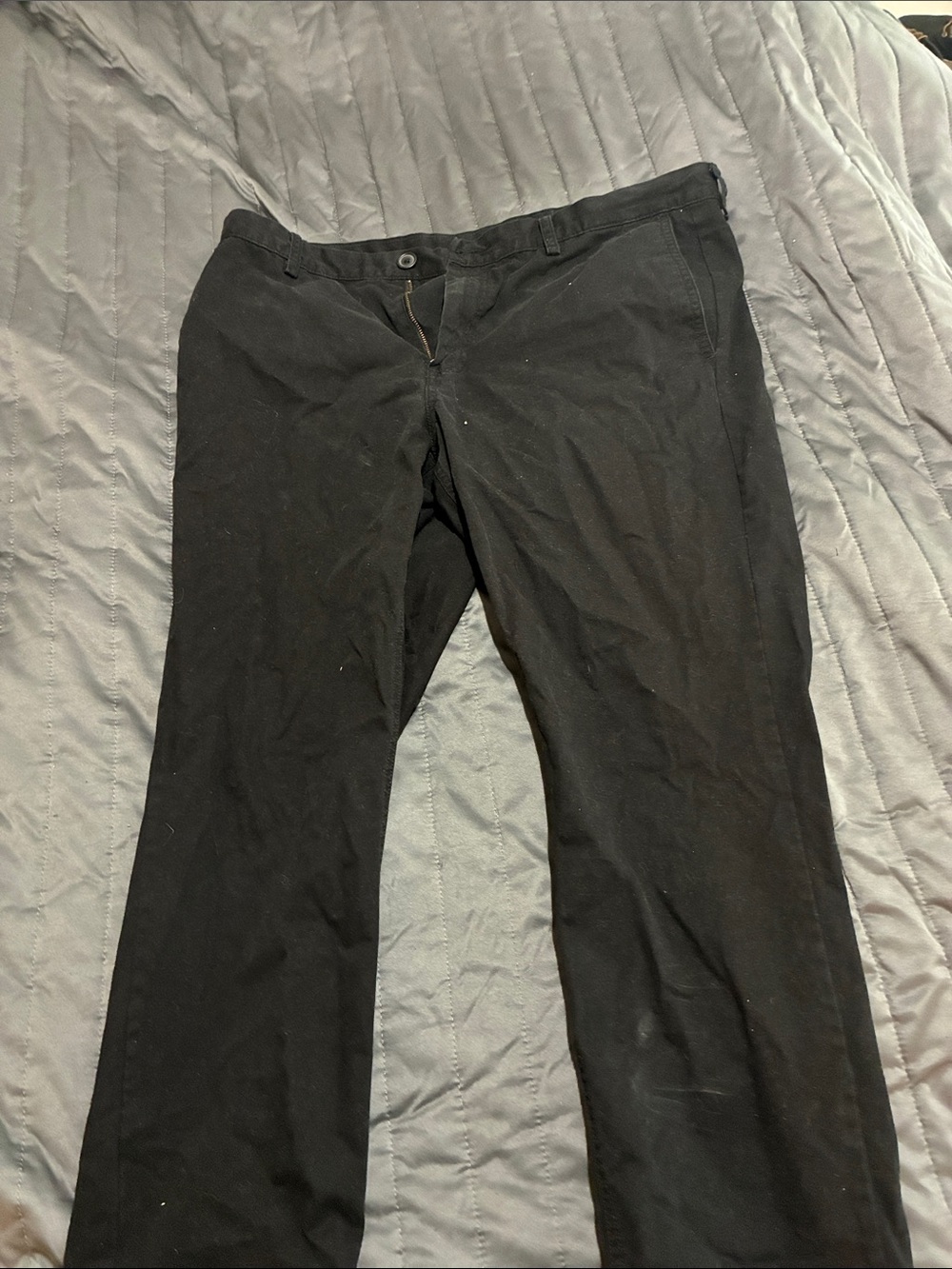 Men's Black Straight-Leg Pants, 38x30